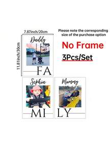 3pcs Personalized Family Photo Poster Set, Suitable For New Parents As Customized Wall Art Decor, Can Customize Photos Of Father, Mother, Son/Daughter, Best Family Decoration Gift To Express Emotions - 3PCS - View 18