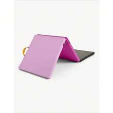 6' Three Folding Gymnastics Mat With Carry Handles, Multi Color, Pink, 1.5-Inch Thickness - Pink - View 3