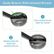 Bình giữ nhiệt 30/40oz có nắp lật tháo rời kèm ống hút, nắp chống rò rỉ, nắp tương thích. - Nhiều màu - Xem 7