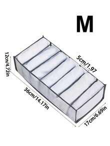Set de 1/4 piezas de cajas organizadoras de malla para ropa interior, canasta organizadora plegable y portátil para uso doméstico - Gris - Ver 11
