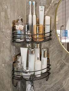 No-Drill Bathroom Corner Shelf - Ideal For Storing Shampoo And Body Wash In The Shower, Bedroom Decor, And General Storage, Essential For The Bathroom - Standard Hook - View 3