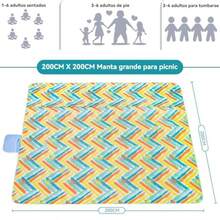 Manta de PícnicManta de Picnic Impermeable y Resistente a La Arena Manta de Playa Mantas Plegables al Aire Libre para Viajes de Fiesta de Campamento Familiar Vacaciones soleadas 200X200CM - Vacaciones soleadas - Ver 2