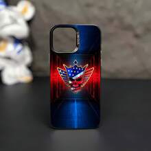 Bandera estadounidense calavera alas corona rojo azul.funda de teléfono Fundas compatibles con ,Apple,VIVO,OPPO,,, y Honor.Fabricadas en silicona TPU,ofrecen protección contra golpes y caídas. - Negro - Ver 2