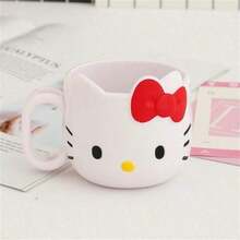 SANRIO 1/Hello Kitty浴室化妆杯 - 可爱粉色蝴蝶结淋浴杯，精致浴室装饰，耐用塑料杯，适合青少年和女士 - 生日或情人节礼物，浴室装饰，粉丝周边，家居装饰，可爱风格，结构坚固，收藏品，可爱爱好者必备，母亲节，旅行配件，节日派对，婚礼 - 卡通 - 查看 7