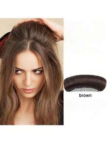 Bộ 4 búi tóc xoăn/1 búi tóc nối, phụ kiện búi tóc cho nữ, tăng độ dày tóc, miếng đệm tóc vô hình, dụng cụ tạo kiểu tóc chịu nhiệt. - Nhiều màu - Xem 10