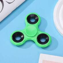 1pc Large 7.5cm Multi-Color Plastic 3-Blade EDC Finger Toy, Stress Relief Finger Spinner - Multicolor - View 11