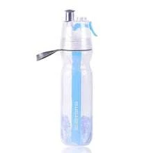 Termo Deportivo 2 en 1 Botella de Agua 500ml con Spray para Ciclismo Senderismo y Gym BPA Free Boca Ancha Antiderrames - Azul - Ver 1