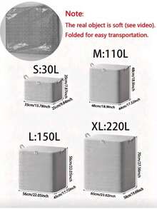 1pc Large Capacity Foldable Storage Bag With Lid, 1pc Foldable Fabric Storage Bag, Washable. Suitable For Clothing Storage, Seasonal Clothing Storage, Under Bed, Wardrobe, Moving - Ideal For Clothes, Bedding, Quilt Storage. Under Bed Storage Box, Dorm Storage, Breathable Fabric Storage Bag, Also Suitable For Back To School Season. - White - View 11