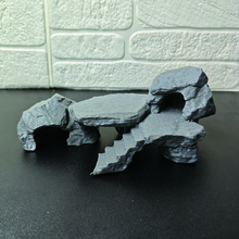 3D打印/树脂岩洞躲藏处 - 两栖爬行动物庇护所 | 逼真的石头纹理，适用于水族箱、蜥蜴和乌龟饲养箱 - 查看 8