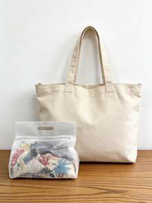 1/2/4pcs Reusable Transparent Waterproof Swimming Storage Bag, With Handle, Thick PVC, Dry & Wet Separation Storage Bag, High Transparency, Sealed Waterproof Zipper Design, All-Round Waterproof And Moisture-Proof, Protect Swimming Gear, Clothes, Cosmetics - Multicolor - View 5