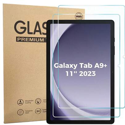 2 Packs Tempered Glass Screen Protector For Galaxy Tab A9+ 11 Inch 2023, 9H Hardness HD Clear Scratch Resistant Tablet Screen Film