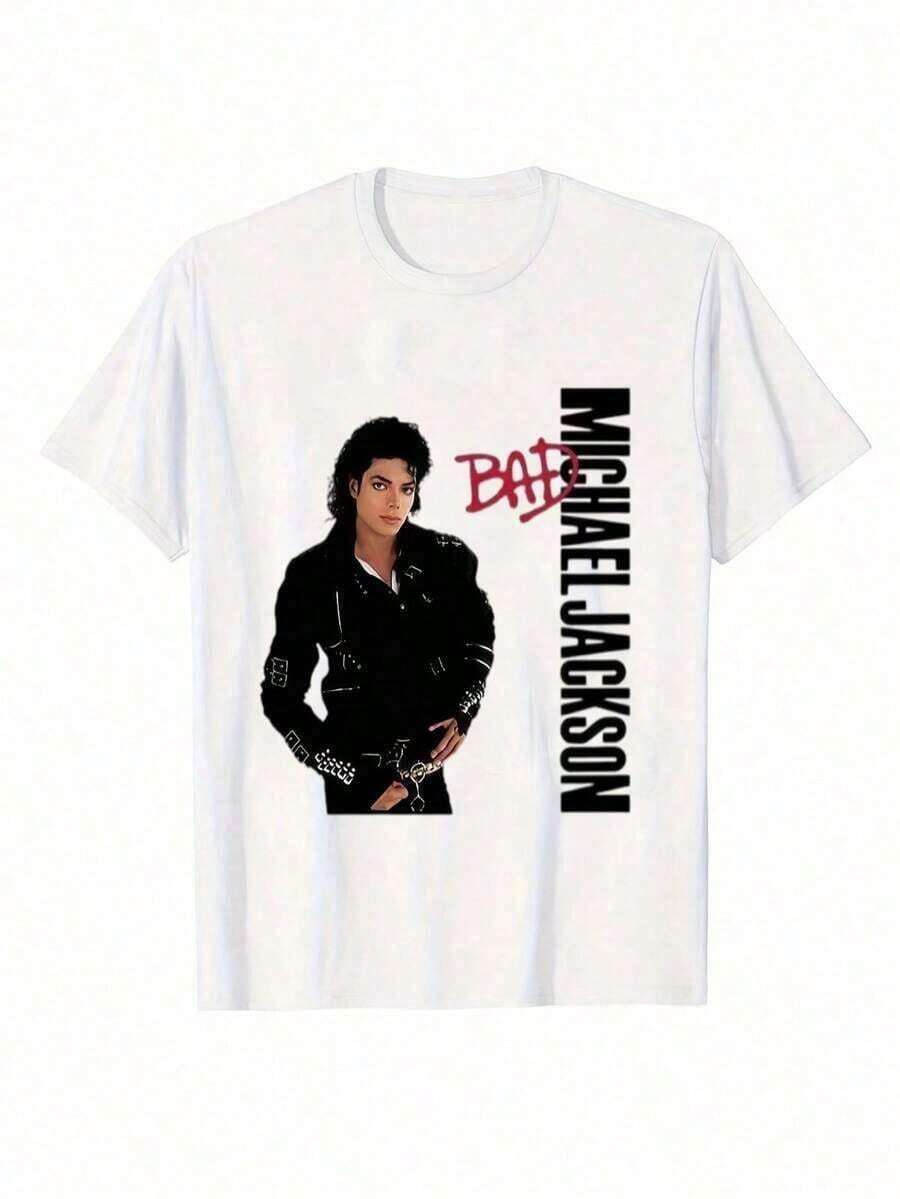 Summer Outfits For Women Classic Michael Jacksons King Of Pops T-Shirt,Men Fashion Rock T-Shirt,100% Cotton T-Shirt,Suitable Gift For Fans,Perfect & Holiday Gift For Men And Women Graphic Tee, Music,MICHAEL JACKSONS V4 TEE Vintage Graphic 90s Tee, Hip Hop Streetwear Unisex For Woman And Man Unisex Gift For Him Her, Y2K Style,Jackson Glove Graphic T-Shirt Summer Tops Crop Tops Women DIAM - 白色 - 查看 1