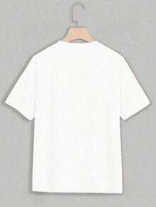 Camiseta con estampado de  Gráfico    Casual    Poliéster    mujer  Diario    primavera RUTF - Blanco - Ver 3