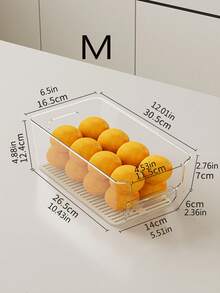 1pc Transparent Refrigerator Storage Box, Household Drawer Kitchen Storage Organizer For Drinks, Eggs, Vegetables, Draining Box, Suitable For Refrigerator Storage, Desktop Storage, Bowl And Chopstick Storage, Portable, Storage, Fresh-Keeping, Draining - View 10
