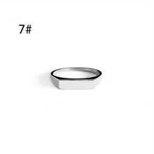 Women's Custom Square Bar Ring - Personalized Name/Date Engraved Minimalist Ring - Exquisite Jewelry Gift, Suitable For Girlfriend, Wife, Mother, Perfect For Anniversary, Valentine's Day, Wedding Gift - Multicolor - View 8