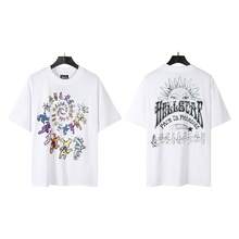 HellST Vintage Streetwear T-Shirt, 100 Percent Cotton Casual Loose Top, Unisex Couple Matching Tee - A761白色 - 查看 12