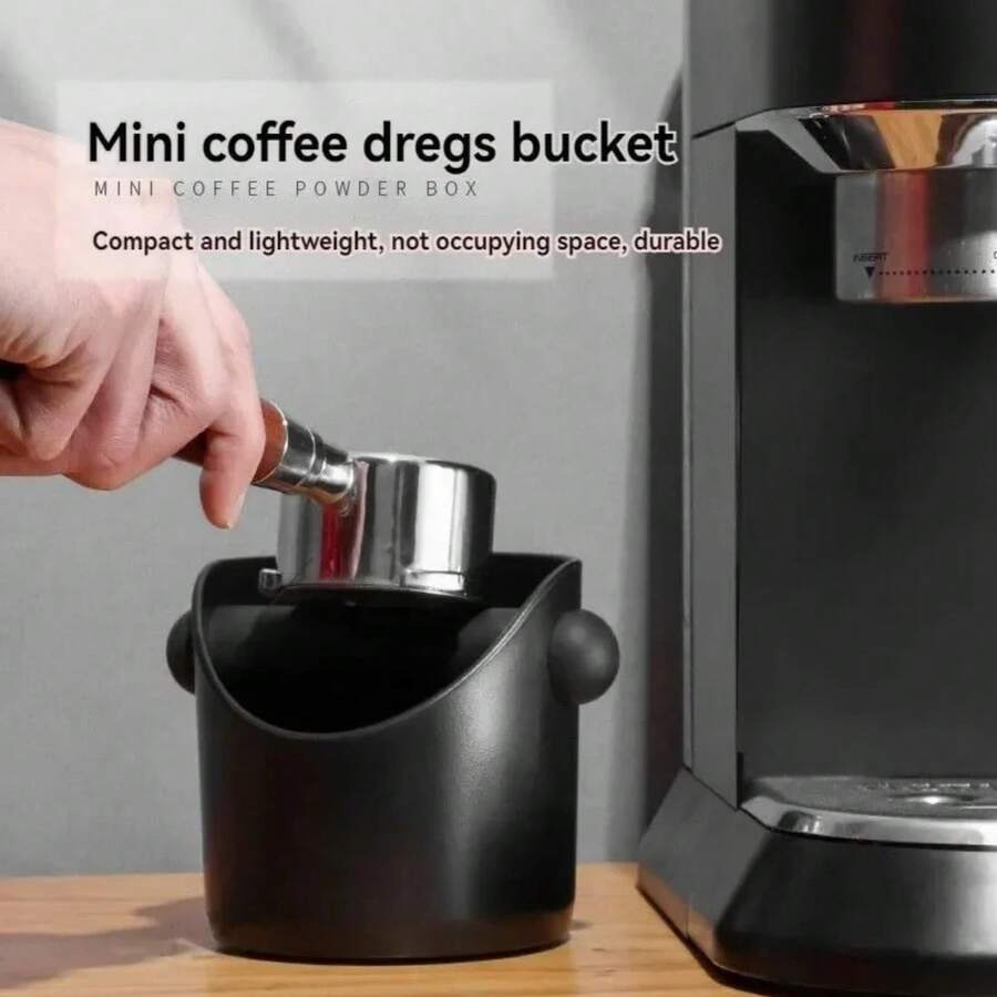 Hộp đựng bã cà phê, hộp đựng bã cà phê chống trượt, dụng cụ pha chế cà phê, phụ kiện barista, vật dụng thiết yếu cho quầy cà phê. - màu đen - Xem 1