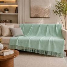 Giant Decorative Cotton Sofa Throw 3.00 X 1.80 - Màu xanh Ô liu - Xem 1