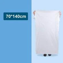 Khăn tắm dùng một lần, đóng gói riêng lẻ, khăn tắm khách sạn bán sỉ, cỡ lớn và dày, tiện mang theo, thích hợp cho tiệm làm tóc và phòng tắm. - trắng - Xem 10