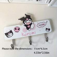 SANRIO 1 pieza Gancho de pared de Hello Kitty - Estante de almacenamiento adhesivo lindo para toallas, bolsas, llaves, etc. - Fácil de instalar, gancho decorativo de plástico rosa, diseño de Hello Kitty, adecuado para accesorios de cocina, baño, dormitorio y oficina, percha práctica (Tenga en cuenta el tamaño del producto antes de la compra) - multicolor - Ver 7