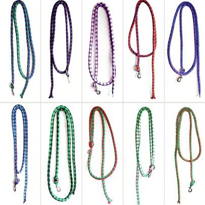 3 Meters 4-Strand Braided Horse Lead Rope, Non-Slip , Horse Training Leash, Handmade Woven Horse Rein