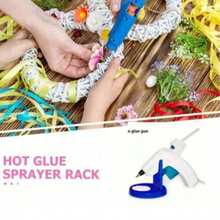 1pc Blue Hot Melt Glue Gun Stand With Drip Pad, Heat Resistant Glue Gun Holder For DIY Crafts & Storage - Blue - View 6