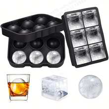 1 Piece Skull-Shaped Silicone Tray With 6 Compartments And A Lid, Square Shape, Large Mold, Whisky Bar Cocktail Ice Maker, Ice Box, For Household Use. - Multicolor - View 5