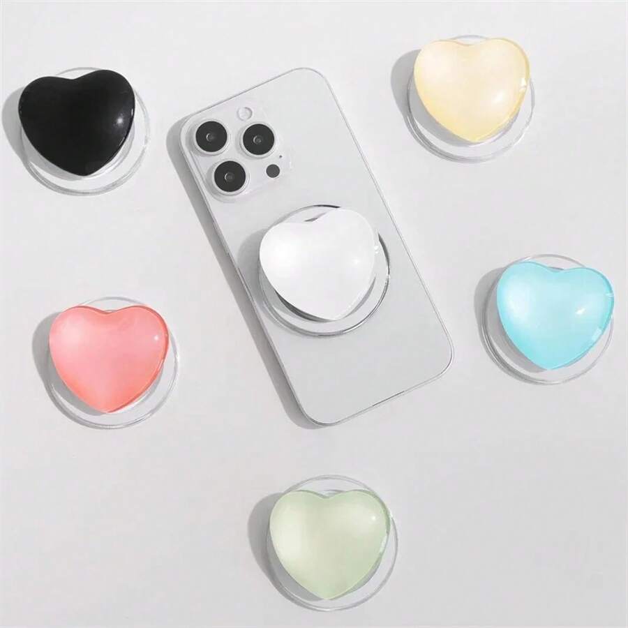 Korea Ins 3D Love Heart Magnetic Griptok Pop Support Phone Grip Holder Socket For Magsafe Ring Expanding Stand Cute Anti-Slip - 紫色 - 查看 1