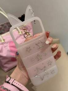 小众亮片星星羽绒服手机壳，适用于苹果17 Pro Max、15 Pro、新款16 Pro，防摔 - 黑色 - 查看 6