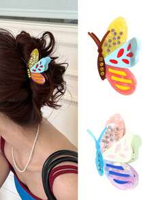1 chiếc kẹp tóc hình bướm đính đá sang trọng bằng acrylic, kẹp tóc cá nhân hóa cho kiểu tóc đuôi ngựa, phụ kiện tóc thanh lịch và đa năng, món quà lý tưởng cho Ngày Valentine, Lễ Tạ ơn, Ngày của Mẹ, Sinh nhật, Tiệc tùng, Đi chơi, Trang phục mùa hè. - Nhiều màu - Xem 13