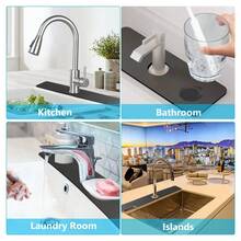 Tapete de pia impermeável de silicone com imitação de madeira (1 unidade) - Protetor de bancada antiderrapante e absorvente, ideal para pias de cozinha e banheiro, adequado para decoração de casa, escritório e estilo rústico. - Multicolorido - Ver 11