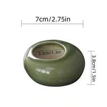 1 pièce Petit pot de fleurs, mini pot de pouce en céramique créatif, pot de fleurs de table d'intérieur de bureau, pot d'Evergreen, petit pot de fleurs de jardin extérieur, pot de plante en pot, pot de fleurs en céramique de décoration de bureau - Pot de fleurs de la taille d'un pouce - Voir 3