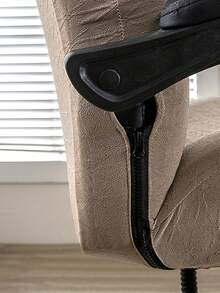 1 chiếc bọc ghế bằng lụa băng dệt jacquard dày dặn, bọc ghế văn phòng/nhà, bọc ghế xoay có thể tháo rời, bọc ghế giám đốc lưng cao. - Màu Khaki - Xem 4