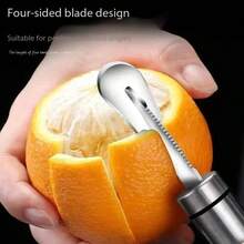 1 cái gọt vỏ cam, dụng cụ gọt vỏ cam cán dài tiện lợi và nhanh chóng, dụng cụ gọt vỏ bưởi bằng thép không gỉ, dụng cụ gọt vỏ trái cây họ cam quýt, dụng cụ gọt vỏ trái cây. - Nhiều màu - Xem 5