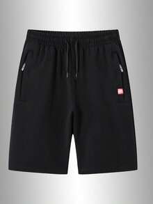 Men's Summer Casual Sports 2-Piece Shorts Set, Adjustable Drawstring Waist, Side Logo Pockets, Suitable For Outdoor Sports, Workout And Daily Wear - Multicolor - View 3