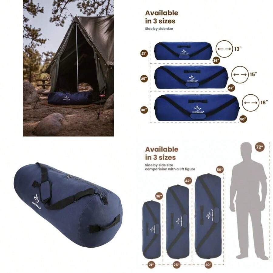 WHITEDUCK HOPLITE - Bolsa de lona militar resistente estilo cargo del ejército bolsa táctica plegable para exteriores viajes almacenamiento Bolsa de lona militar - Marino - Ver 1