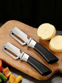 2pcs Stainless Steel Multi-Function Vegetable Peeler And Bottle Opener - Labor-Saving Convenient Kitchen Tool, Suitable For Right-Handed Use, Applicable To Various Vegetables And Fruits, 32 Elegant Holiday Gifts - Multicolor - View 14