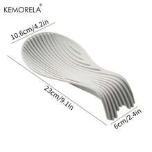 KEMORELA 1件装硅胶勺托，厨房工具收纳垫，防滑耐热设计，用于烹饪用具整理 - 汤勺和夹子的理想放置处 - 彩色 - 查看 6