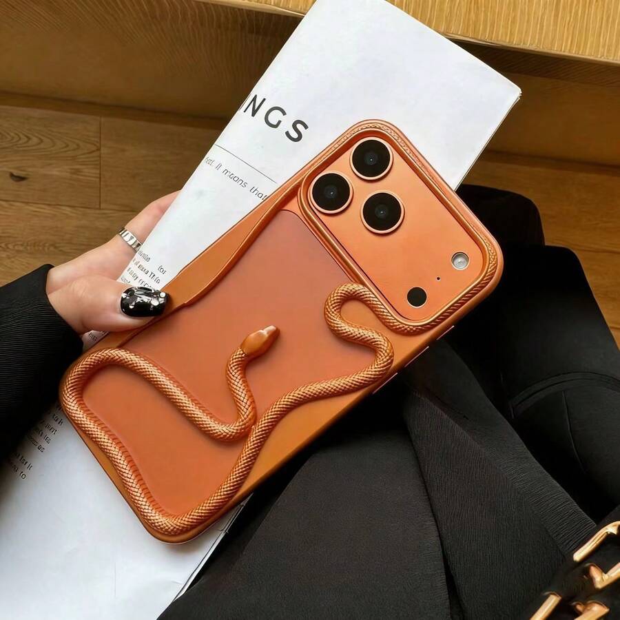 Ốp lưng điện thoại thiết kế rắn rỗng mạ điện sáng tạo mới, tương thích với Apple 11/12/13/14/15/16/17 Pro/Pro Max và Galaxy S22/23/24/25 Ultra, thời trang và bảo vệ tốt. - trái cam - Xem 1