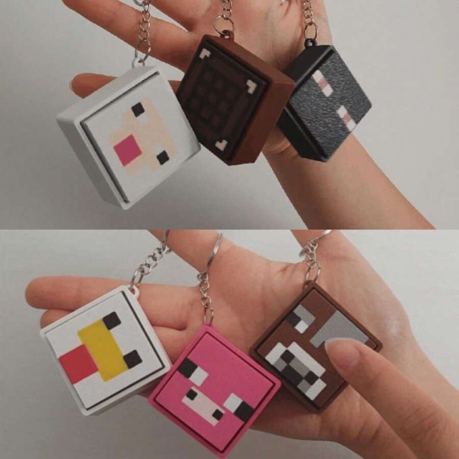Minecraft 人偶裝飾 機械鍵盤 喀噠聲 生日禮物 情人節禮物 - 彩色 - 查看 1