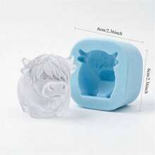 3D Cute Cow Shaped Silicone Tray, Suitable For Whiskey, Cocktails And Baking, Silicone Mold, Also Suitable For Easter And Holiday Decorations - Multicolor - View 9