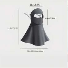Women's Face Mask Seamless Ice Silk Sunshade Mask, Breathable Cooling Face Cover With Water-Drinking Hole Design, Sun Protection Face Mask For Driving - 銀河灰色 - 查看 8