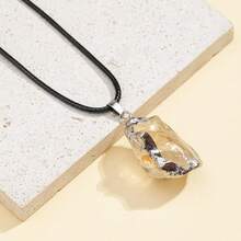 1 Mặt dây chuyền đá thạch anh tím và thạch anh hồng tự nhiên, chưa qua xử lý, trang sức đá thô, quà tặng Ngày của Mẹ, quà tặng chữa lành cho phụ nữ - vòng cổ - Xem 6