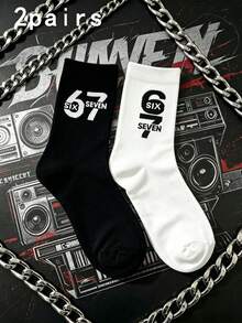 2/4/5 Đôi tất unisex 67 Meme hài hước, đa năng, dài đến bắp chân - Nhiều màu - Xem 7