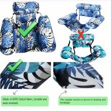 加厚充气泳池漂浮垫，男女通用。充气躺椅兼泳池漂浮垫，采用PVC和牛津布材质。适用于泳池、湖泊、海滩和露台派对。户外水上乐趣，夏日水上乐趣——像老板一样漂浮，像国王一样放松，喝点饮料，晒晒太阳，尽情漂浮——完美夏日！泳池充气玩具，沙滩必备，泳池漂浮垫 - 綠色 - 查看 6