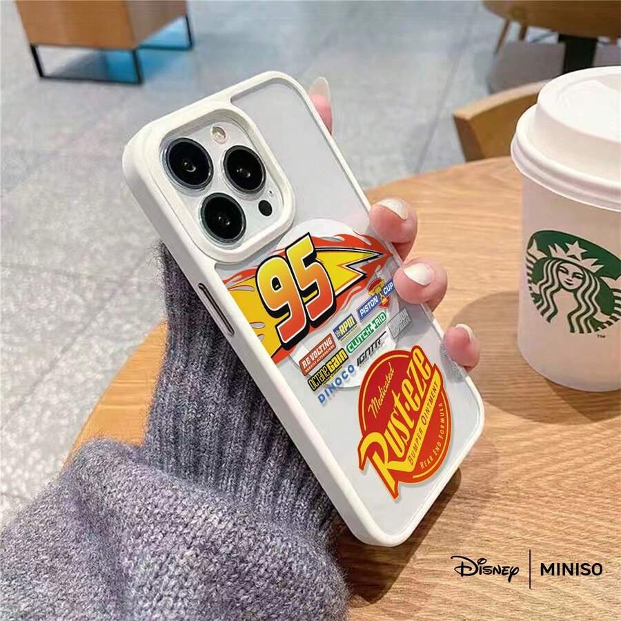 Capa transparente magnética para celular MINISO Disney Mickey & Friends com colagem de adesivos, estilo retrô, compatível com iPhone 17/17 Pro/17 Pro Max/17 Air/16/15/14/13/12/11/X. Ideal para presentear sua namorada ou namorada. - Branco - Ver 1
