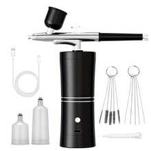 1 Set Super Stable Spray Gun Kit: 25 PSI Precision Spray Gun For Nail Art, Rechargeable Dual-Mode Spray Gun With 0.3mm Nozzle, Portable Makeup Spray Gun Suitable For Gel Manicure, Ombre French Manicure, Etc. - Multicolor - View 13