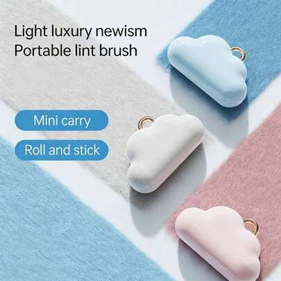 (4 cái + 12 cuộn thay thế) Dụng cụ loại bỏ xơ vải hình đám mây mới, dụng cụ loại bỏ xơ vải quần áo cầm tay dùng trong gia đình, dụng cụ loại bỏ lông thú cưng, dụng cụ hút bụi dạng con lăn.