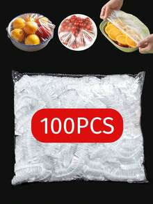 200/100/50pcs Elastic Food Covers, For Storing Food, Vegetables And Fruits, Leftover Food, Odor-Proof And Leak-Proof, Kitchen Food Caps, Shower Caps, Beauty Salon Breathable Caps, Disposable Caps, Work Caps, Chef Catering Caps, Dust-Proof Caps, Suitable For Cleanrooms, Laboratories, Beauty Salons, Food Processing, Electronics Industry, Cleaning Work, Industrial Operations, Manicure, Etc. (Please Note That This Product Is Made Of Lightweight Material To Keep Food Fresh Without Suffocation, If It Bothers You, Please Do Not Purchase) - Multicolor - View 2