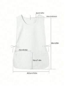 Bộ 1/2 tạp dề unisex có hai túi, tạp dề không tay dùng để lau dọn nhà bếp, phòng tắm, nhà cửa và các vật dụng gia đình. - Nhiều màu - Xem 10